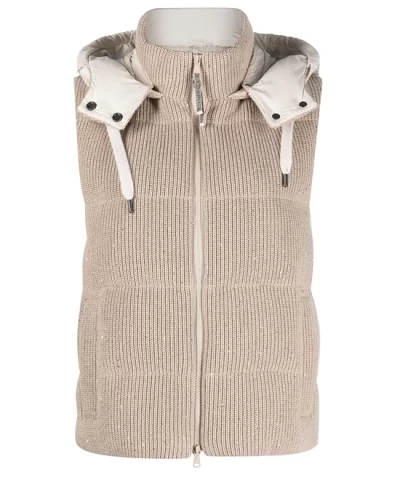 Noralux Down Cashmere Padded Knit Vest 20320113 4