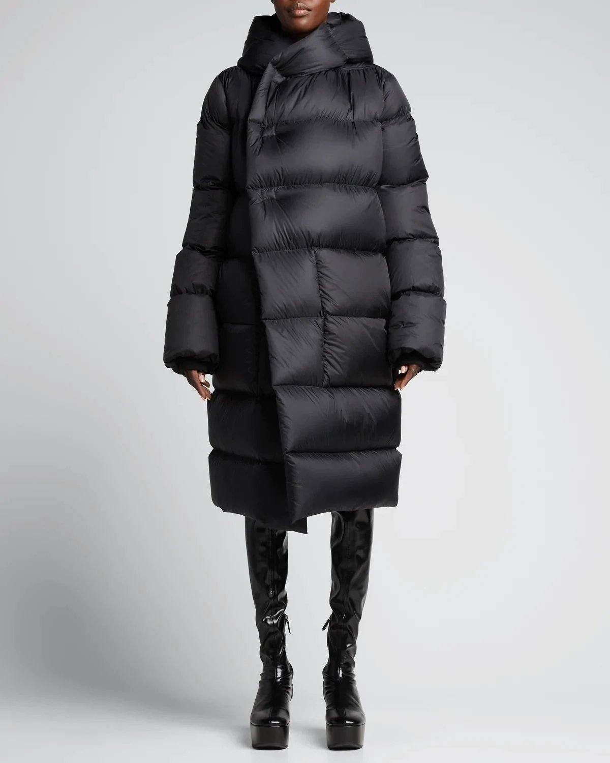 Rick Owens Hooded Long Puffer Coat-20245680
