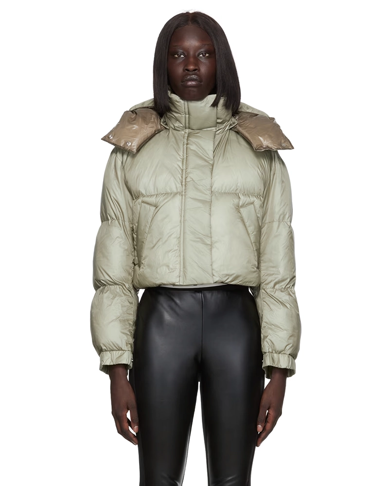 Sacai Khaki Quilted Jacket-20549193