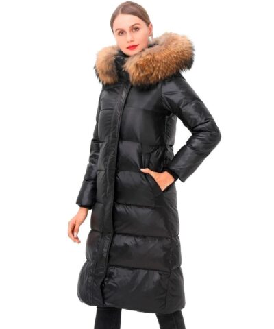 Simplee Hooded Faux Fur Trim Puffer Coat 20263055 2