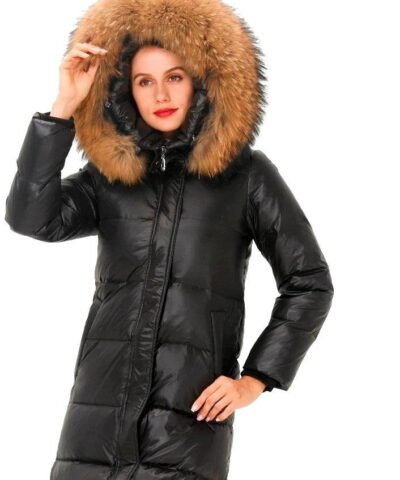 Simplee Hooded Faux Fur Trim Puffer Coat 20263055 5