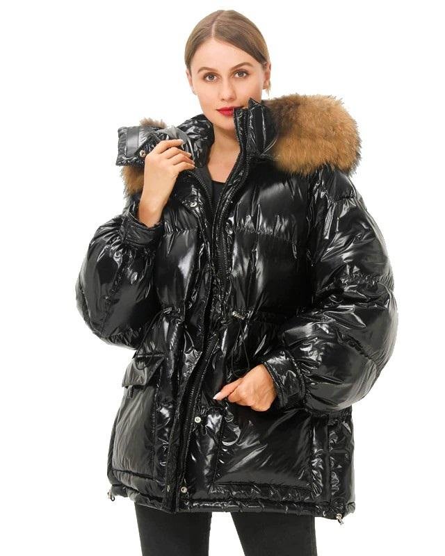 Simplee Millennium Fur Trim Down Coat-20263046