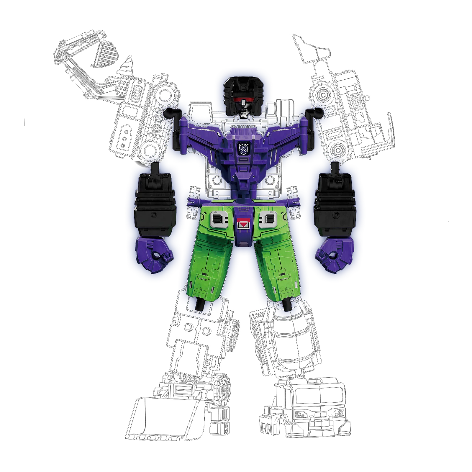 Alternative view of Transformers Defender Version Devastator Kits Combining Accessory (Pre-Order)