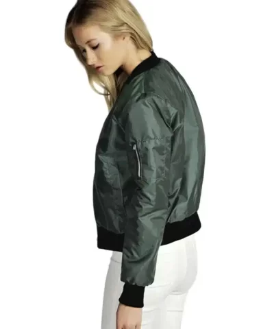 Womens Basic Bomber Long Sleeve Jacket 20273993 3