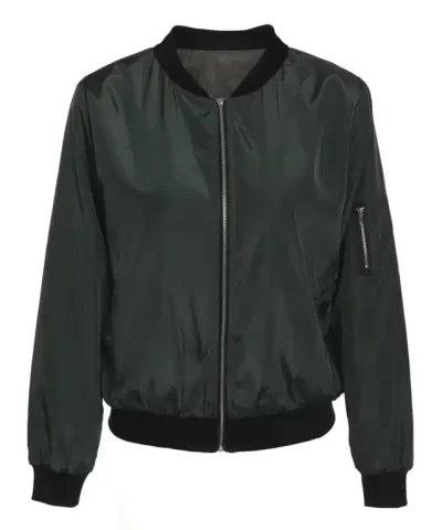 Womens Basic Bomber Long Sleeve Jacket 20273993 4