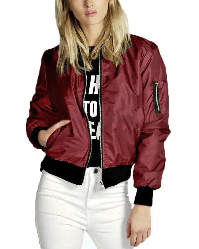 Women's Basic Bomber Long Sleeve Jacket-20273993