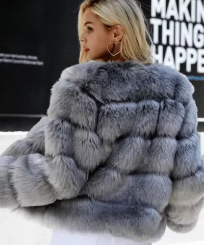 Alternative view of Women's Chevron Faux Fur Jacket