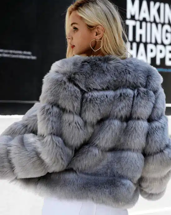 Alternative view of Women's Chevron Faux Fur Jacket