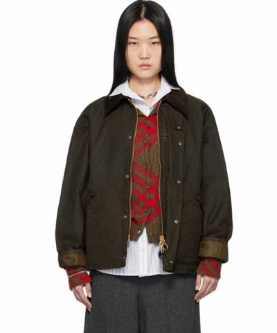 Barbour Khaki Transport Wax Jacket