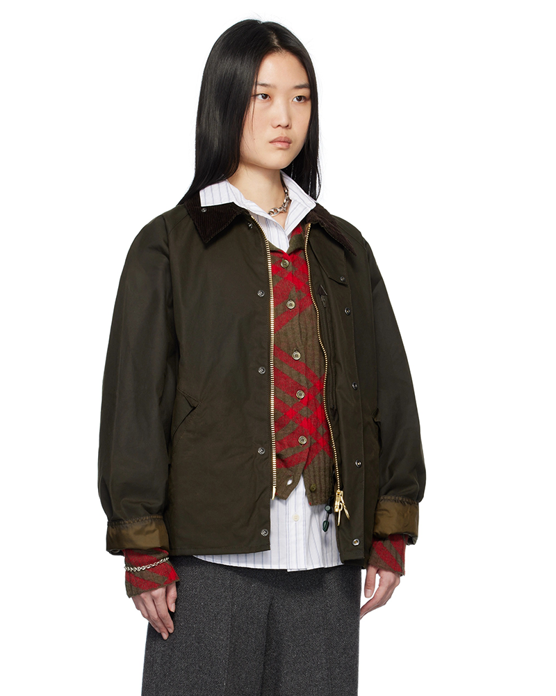Alternative view of Barbour Khaki Transport Wax Jacket