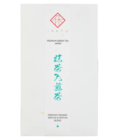 ikkyu tea sencha matcha blend mizu wrapped square