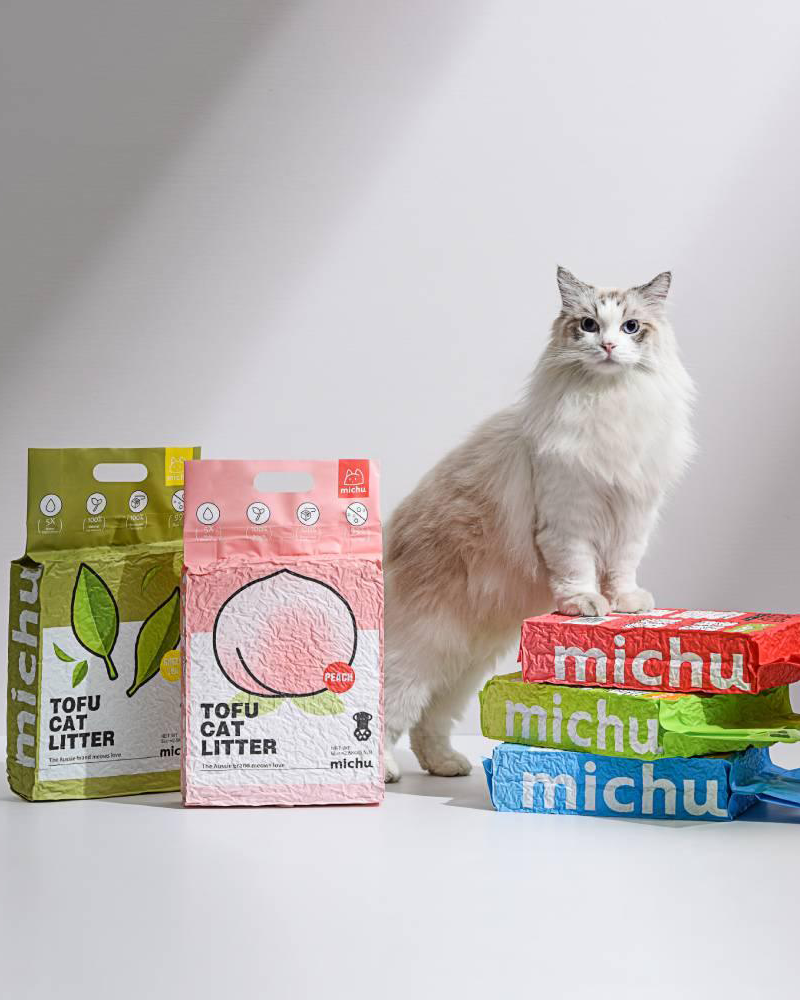 michu natural clumping tofu cat litter 5 5lb88oz michupet 1