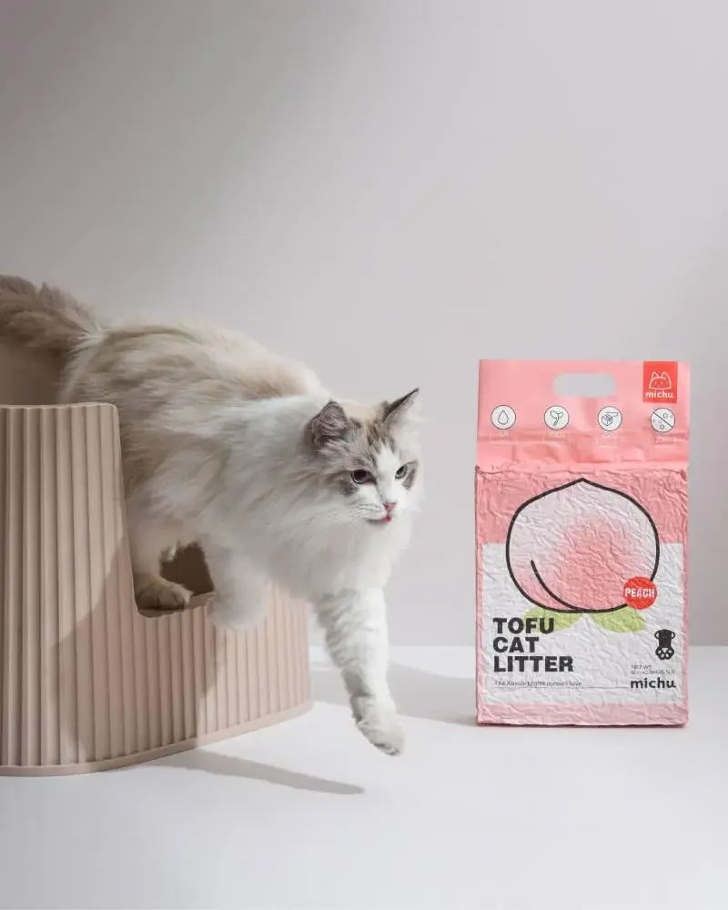 Alternative view of Tofu Cat Litter Natural Clumping Tofu Cat Litter, Fast Clumping and Easily Scoop 5.5lb/88oz
