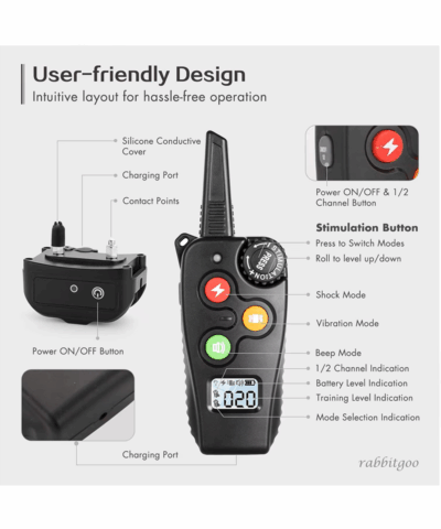 SmartPet P18 Dog Training Collar with Remote - Shock, Vibration, Sound | IP67 Waterproof - Image 8