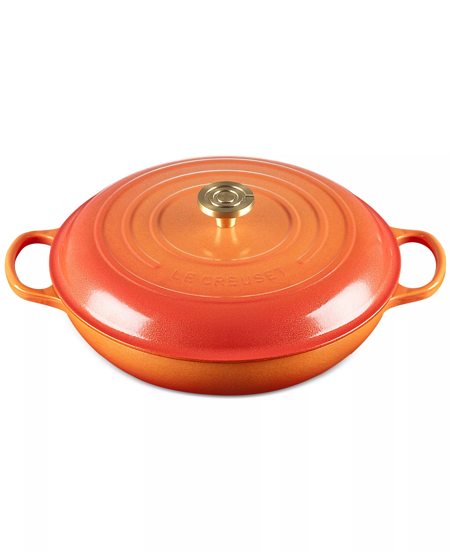 Signature 5-Qt. Flamme Dorée Round Braiser with Crucible Knob - 100th Anniversary Edition