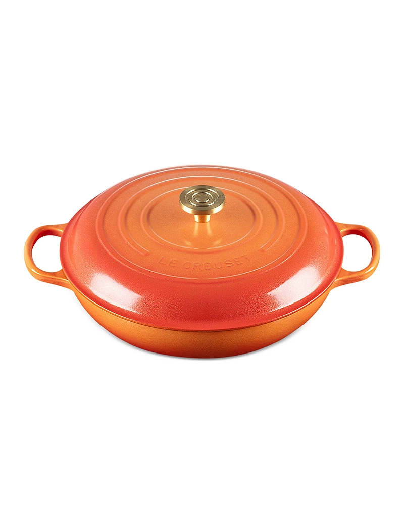 Signature 5-Qt. Flamme Dorée Round Braiser with Crucible Knob - 100th Anniversary Edition