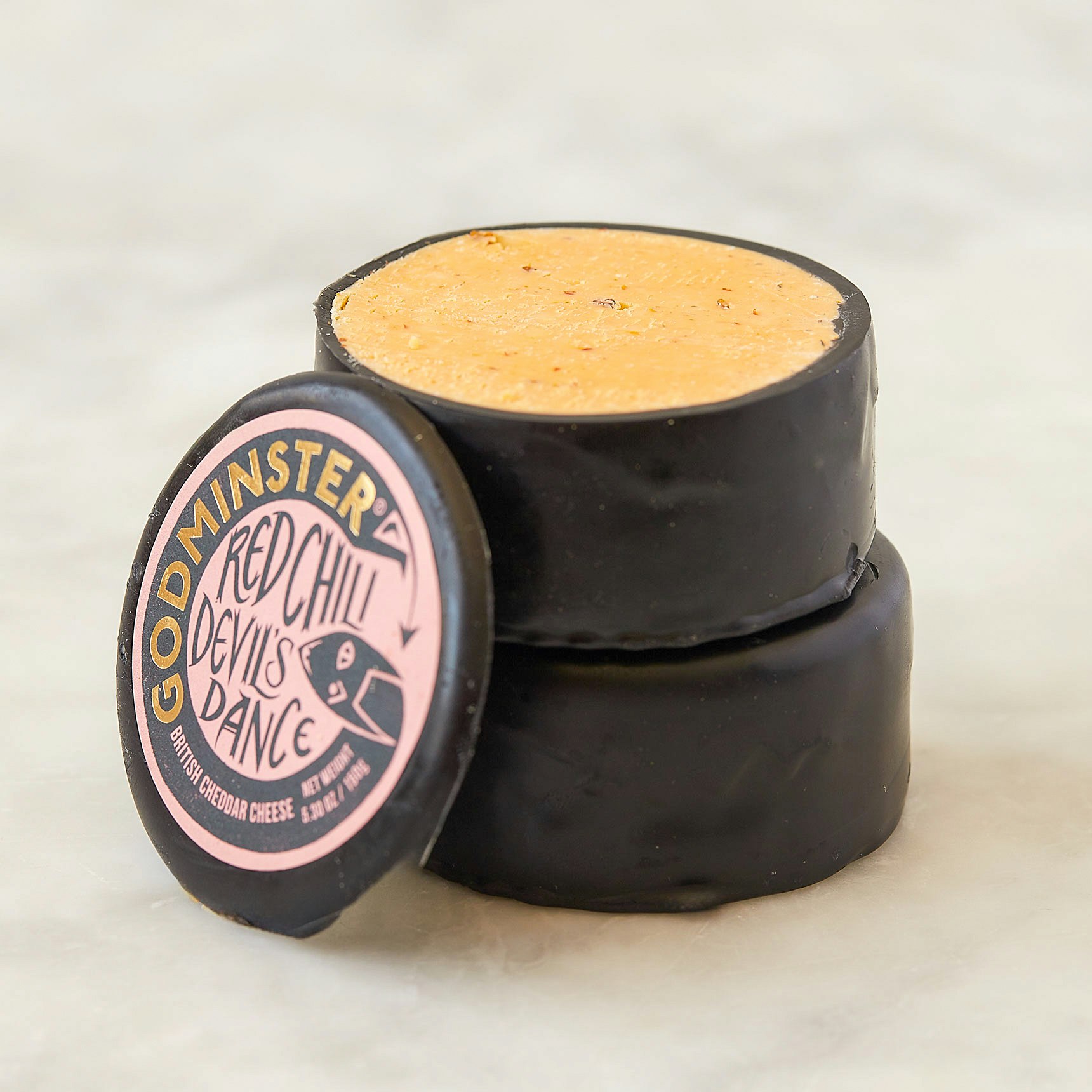 Godminster Devil's Dance Red Chili Cheddar Cheese - 150 gm Puck