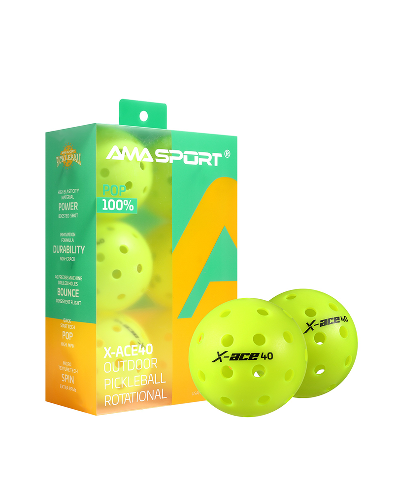 Alternative view of X-Ace 40 Tournament Grade Rotational Pickleball - USAPA Approved Outdoor Ball 12 Pack