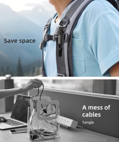 Ultimate Portable Charger: 2-in-1 Keychain Cable 60W & Data Sync Black - Image 3