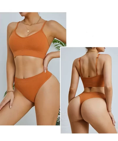 Seamless Sports Bra Gym Set | Adjustable Jacquard Vest for Everyday - Image 10