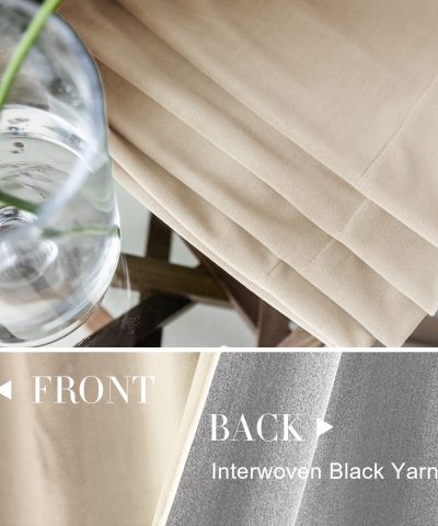Blackout Curtains 1-Panel, Ring Top Room Darkening Drapes for Bedroom - Image 6