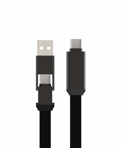 Ultimate Portable Charger: 2-in-1 Keychain Cable 60W & Data Sync Black - Image 6