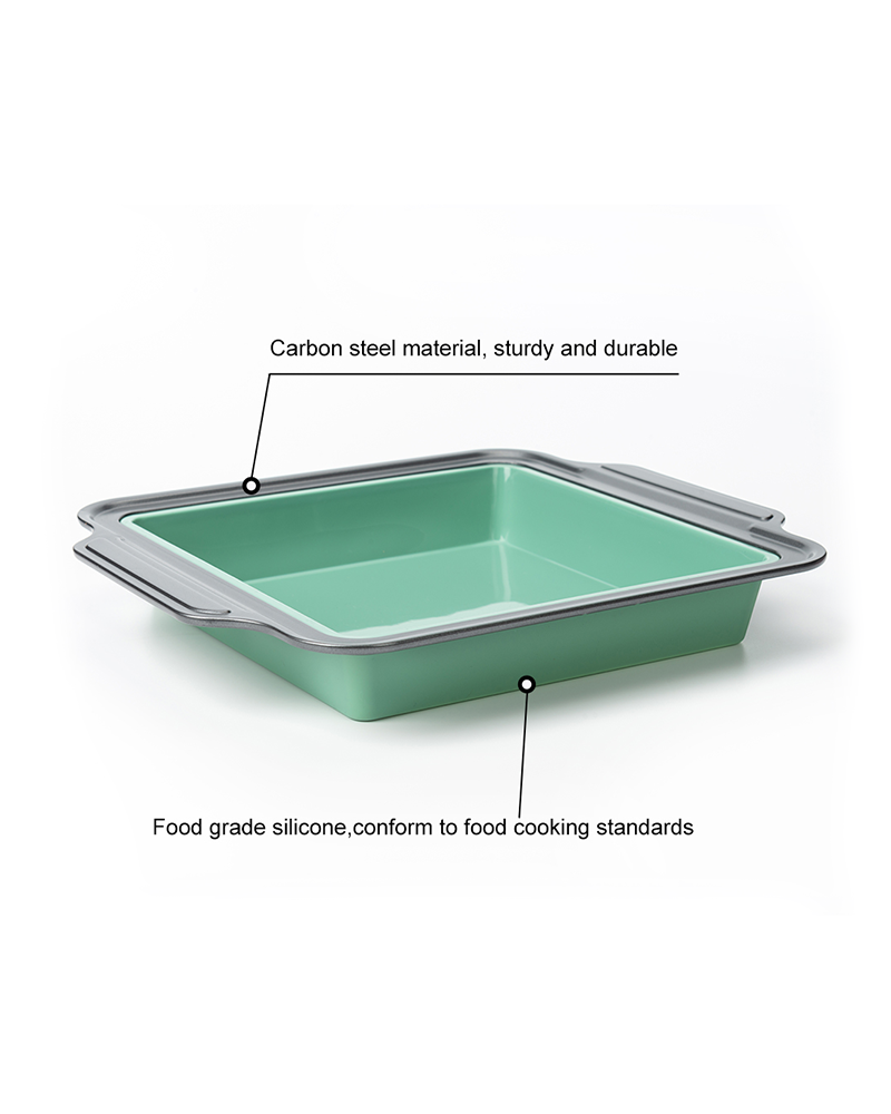 Alternative view of Square Bread & Cake Mold - Non-Stick Silicone Baking Pan, Pastry Tool 5Pcs Set