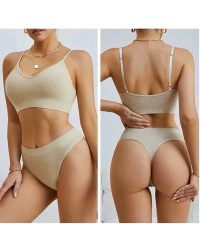 Seamless Sports Bra Gym Set | Adjustable Jacquard Vest for Everyday - Image 11