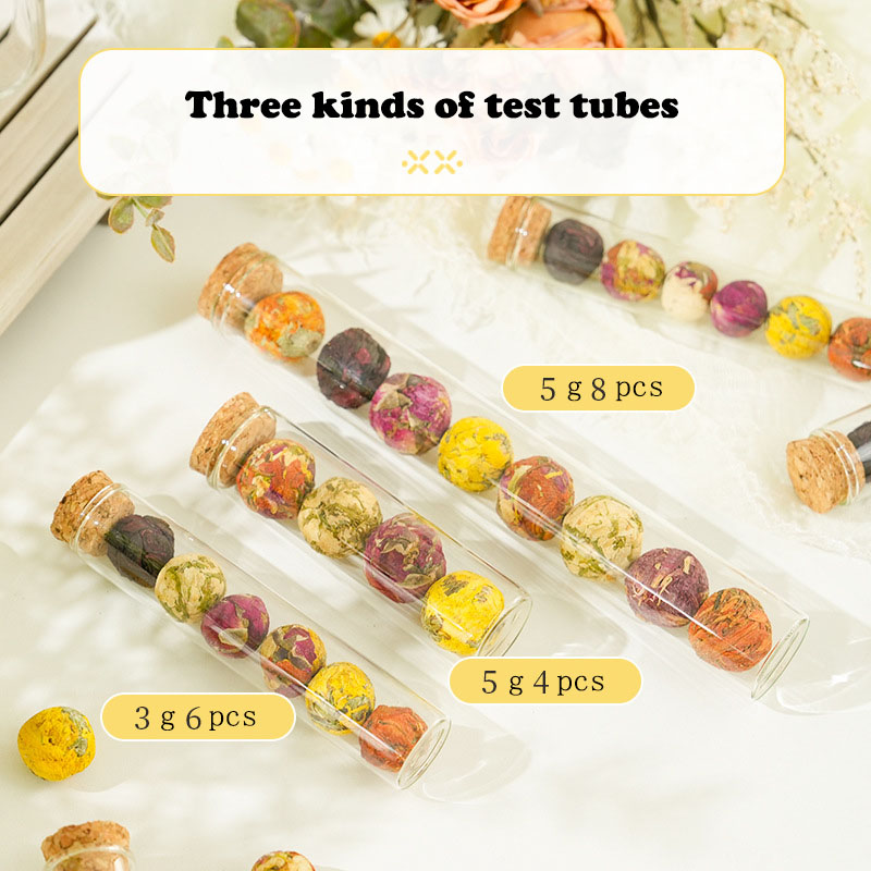 Alternative view of Hand Made Blooming Tea - Test-tube Packaged Flower Tea Balls (6 Balls)