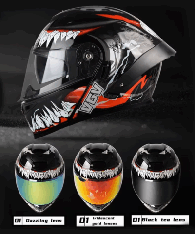 LED Flip-Up Modular Motorcycle Helmet | Full-Face for Men & Women - Image 5