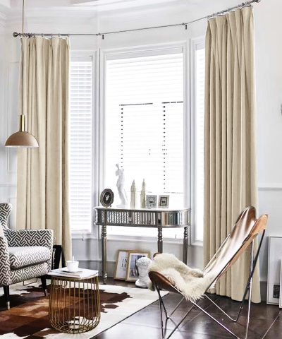 Alternative view of Blackout Curtains 1-Panel, Ring Top Room Darkening Drapes for Bedroom
