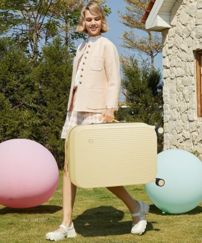 Mixi 2023 Carry On Suitcase Aluminum Frame Front Laptop Pocket Luggage PC TSA Lock Spinner Whieels Carry on 25082726 4