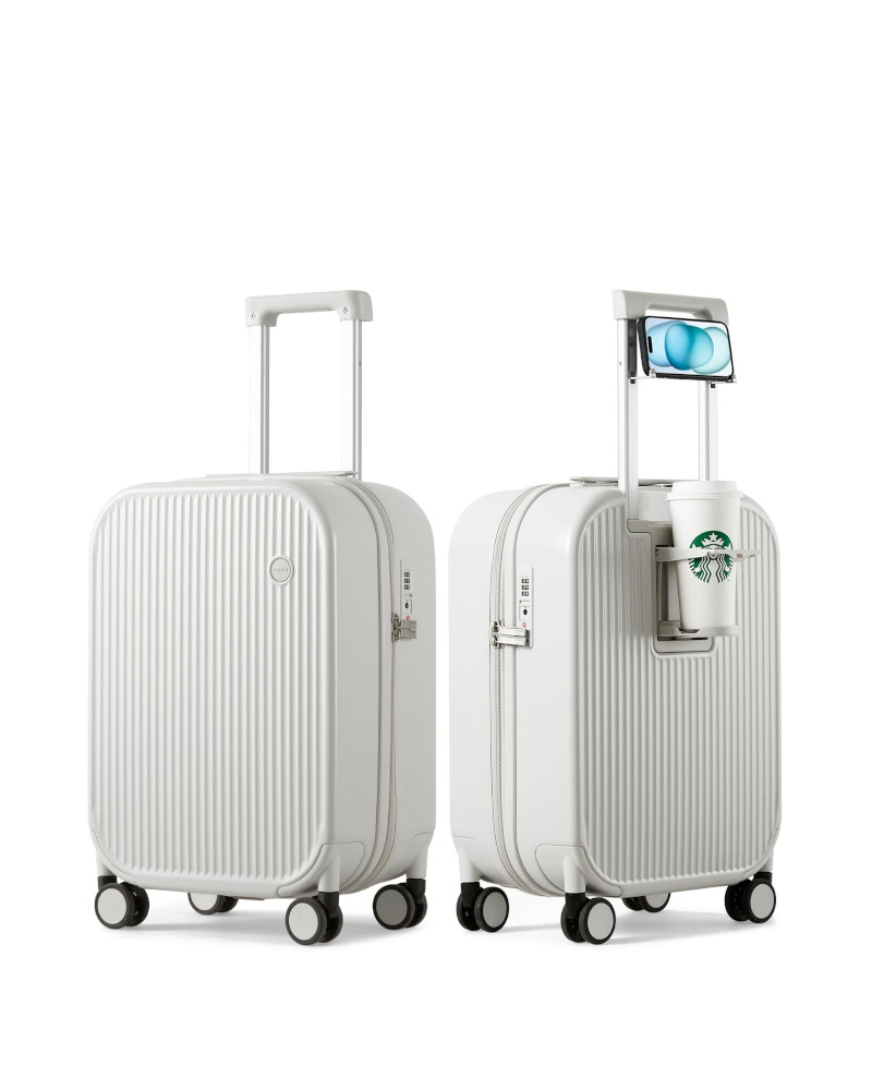 Alternative view of Mixi Carry On Luggage with Cup Phone Holder Hardshell Spinner Wheels