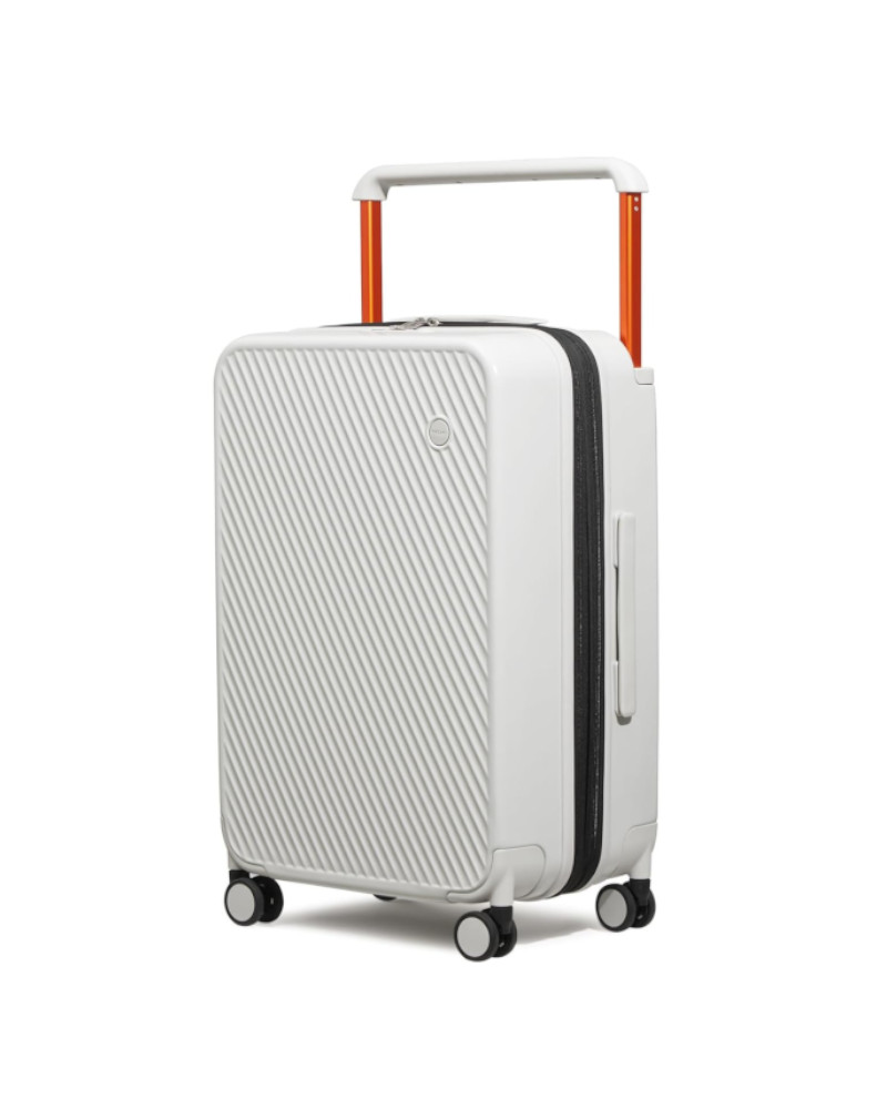 Mixi Expandable Carry On Luggage Lightweight Large Capacity Wide Handle PC Travel Suitcases Spinner Wheels TSA Lock white 20
