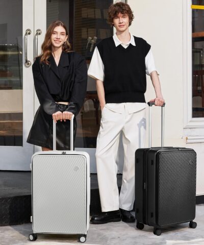 Mixi Expandable Carry On Luggage PC Hard Shell Suitcase Top Opening Rolling Travel Suitcases with Spinner Wheels TSA Lock 20 inch 25082722 1