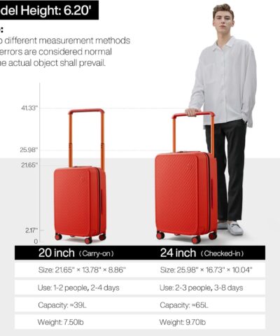 Mixi Gorgeous Wide Handle Suitcase Travel Luggage Rolling Carry On Cabin Hardside Patent Design 25082562 5