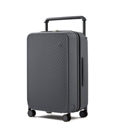 Mixi Gorgeous Wide Handle Suitcase Travel Luggage Rolling Carry On Cabin Hardside Patent Design grey 24
