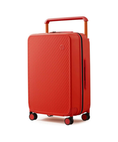 Mixi Gorgeous Wide Handle Suitcase Travel Luggage Rolling Carry On Cabin Hardside Patent Design red 24