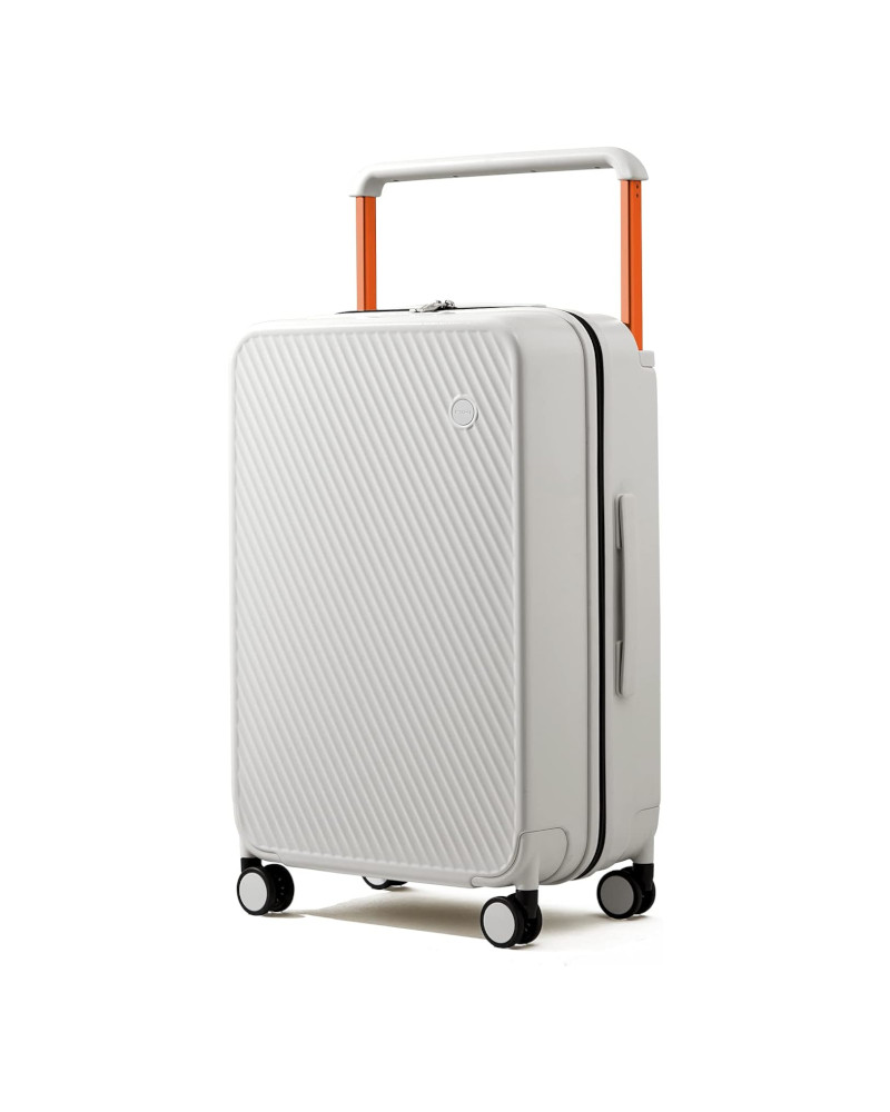 Mixi Gorgeous Wide Handle Suitcase Travel Luggage Rolling Carry On Cabin Hardside Patent Design white 20