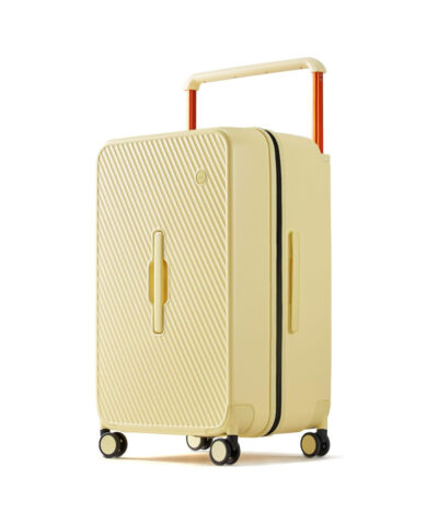 Mixi Large Capacity Suitcase Trolley Case Check in Hardside Rolling Luggage Wide Handle Travel Suitcase %E2%80%93 26 inch %E2%80%93 Lark Yellow