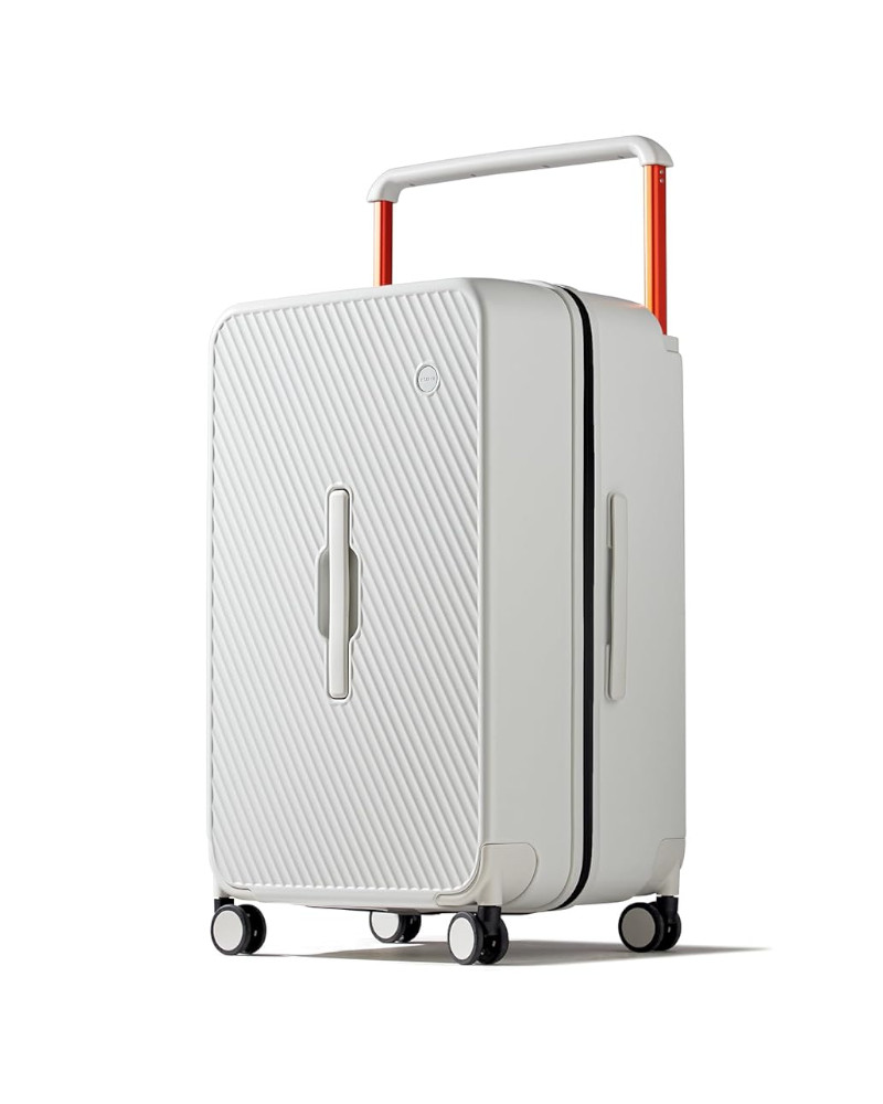 Mixi Large Capacity Suitcase Trolley Case Check in Hardside Rolling Luggage Wide Handle Travel Suitcase %E2%80%93 26 inch %E2%80%93 white