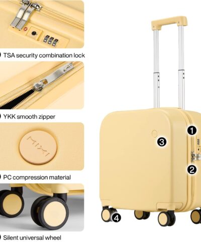 Mixi Lightweight Carry On Rolling Spinner Wheels Travel Bag-  16 Inch - Image 5