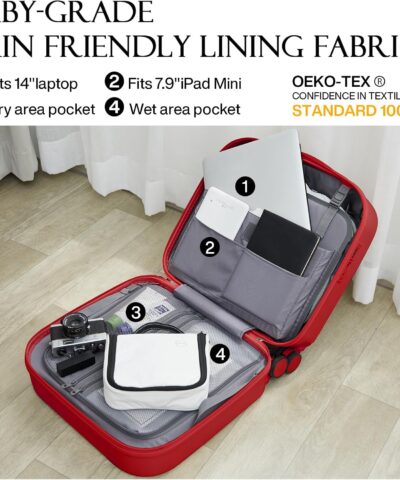 Mixi Lightweight Carry On Rolling Spinner Wheels Travel Bag-  16 Inch - Image 6