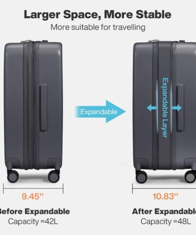 Mixi New Design Puristic Expandable TSA Lock Travel Luggage Lightweight Large Capacity Suitcase With Spinner Wheels 25082608 4