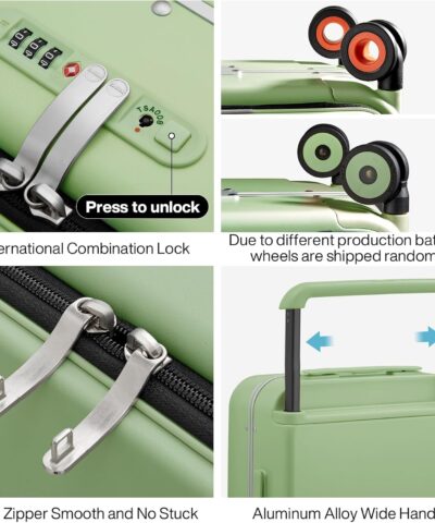 Mixi New Design Wide Handle Suitcase Carry On Travel Luggage Trolley Case 25082597 3