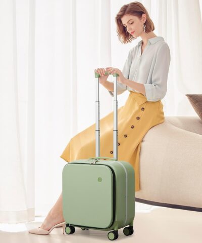 Mixi New Patent Design Carry On Rolling Luggage Polycarbonate Aluminum Frame Elegant Noble 18 inch 25082573 2