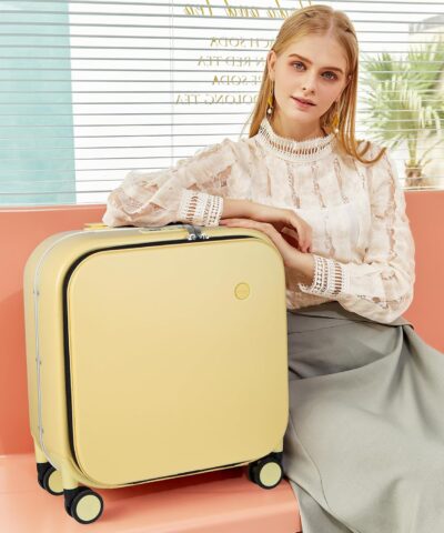 Mixi New Patent Design Carry On Rolling Luggage Polycarbonate Aluminum Frame Elegant Noble 18 inch 25082573 4