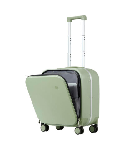 Mixi New Patent Design Carry On Rolling Luggage Polycarbonate Aluminum Frame Elegant Noble 18 inch green