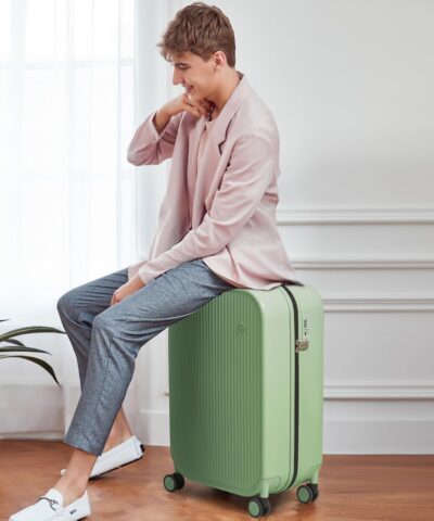 Mixi Striped Travel Luggage Cabin Size Luggage Lightweight Carry On Case Rolling Wheel PC Suitcase 25082626 2