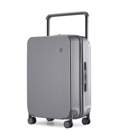 Mixi Wide Handle Travel Trolley Case Luggage PC Hardshell Carry On Case Large Capacity Spinner Suitcase with TSA Lock grey 20